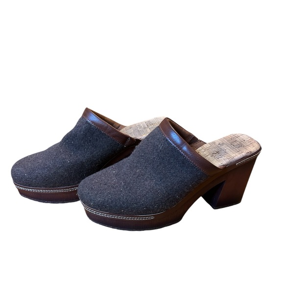 Korks Kork Ease | Lori Slip On Fabric Clog Mule Block Heel Platform Shoe 9 - Picture 3 of 10